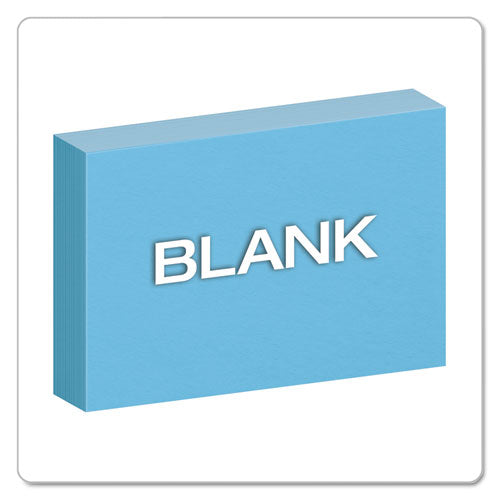 Image of Oxford Unruled Index Cards, 4 X 6, Blue, 100/pack