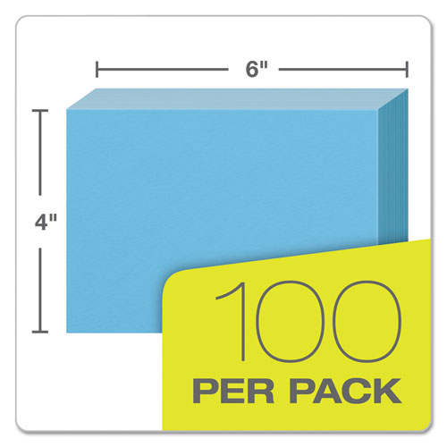 Image of Oxford Unruled Index Cards, 4 X 6, Blue, 100/pack