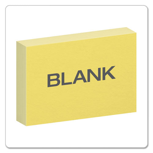 Image of Oxford Unruled Index Cards, 4 X 6, Canary, 100/pack
