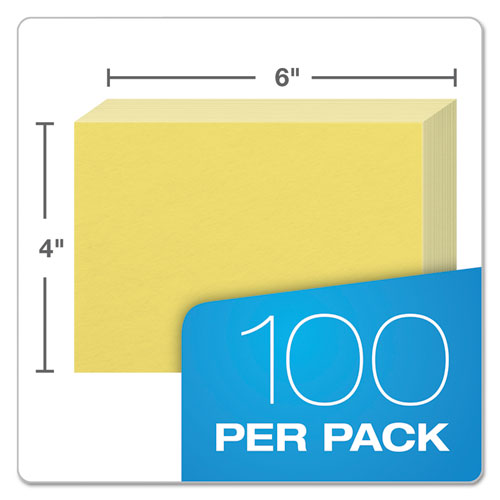 Image of Oxford Unruled Index Cards, 4 X 6, Canary, 100/pack