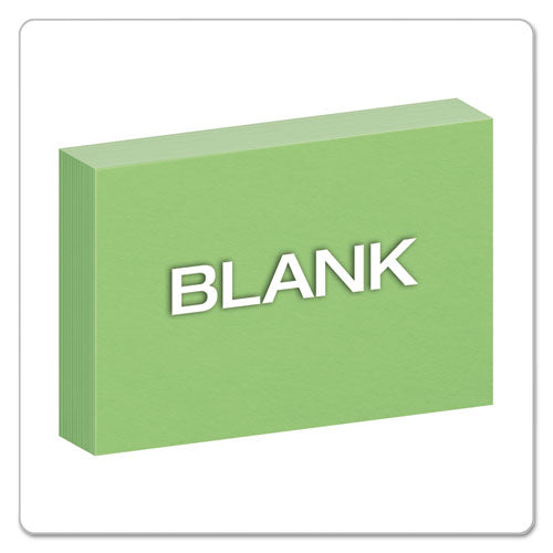 Image of Oxford Unruled Index Cards, 4 X 6, Green, 100/pack
