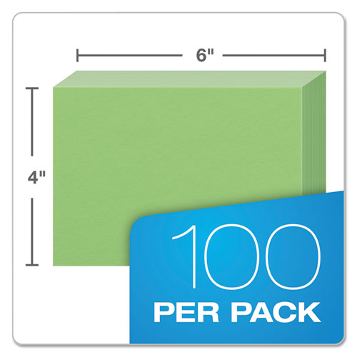Image of Oxford Unruled Index Cards, 4 X 6, Green, 100/pack