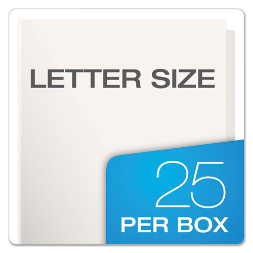 Image of Oxford High Gloss Laminated Paperboard Folder, 100-Sheet Capacity, 11 X 8.5, White, 25/box