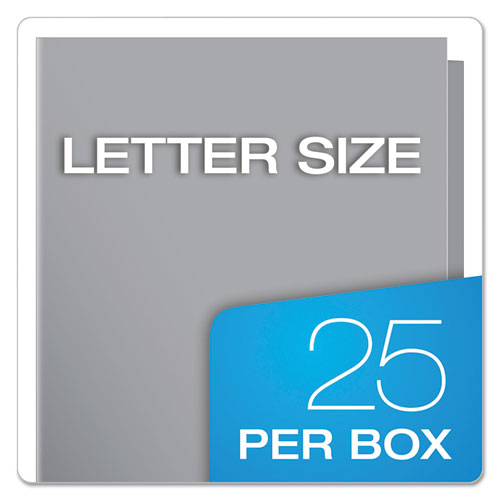 Image of Oxford High Gloss Laminated Paperboard Folder, 100-Sheet Capacity, 11 X 8.5, Gray, 25/box