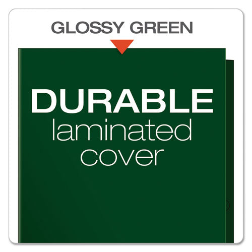 Image of Oxford High Gloss Laminated Paperboard Folder, 100-Sheet Capacity, 11 X 8.5, Green, 25/box