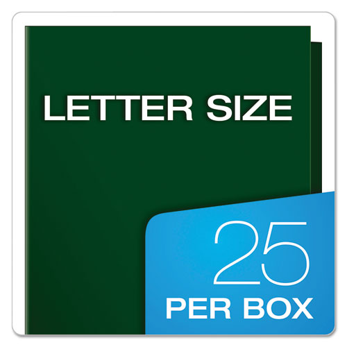 Image of Oxford High Gloss Laminated Paperboard Folder, 100-Sheet Capacity, 11 X 8.5, Green, 25/box