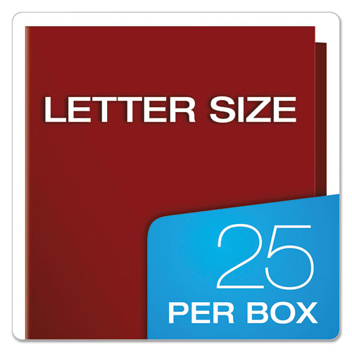 Image of Oxford High Gloss Laminated Paperboard Folder, 100-Sheet Capacity, 11 X 8.5, Crimson, 25/box