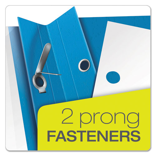 Image of Oxford Clear Front Standard Grade Report Cover, Three-Prong Fastener, 0.5" Capacity, 8.5 X 11, Clear/light Blue, 25/box
