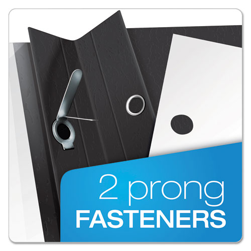 Image of Oxford Clear Front Standard Grade Report Cover, Three-Prong Fastener, 0.5" Capacity, 8.5 X 11, Clear/black, 25/box