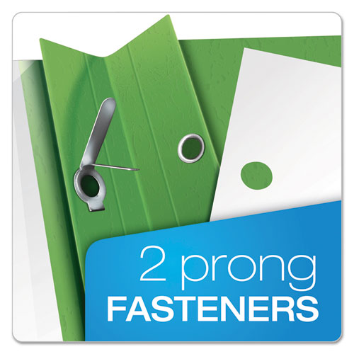 Image of Oxford Clear Front Standard Grade Report Cover, Three-Prong Fastener, 0.5" Capacity, 8.5 X 11, Clear/green, 25/box