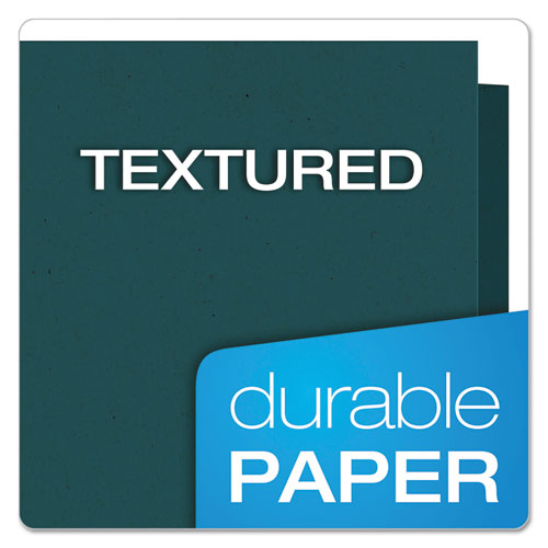 Image of Oxford Earthwise By Oxford 100% Recycled Paper Twin-Pocket Portfolio, 100-Sheet Capacity, 11 X 8.5, Blue, 25/box
