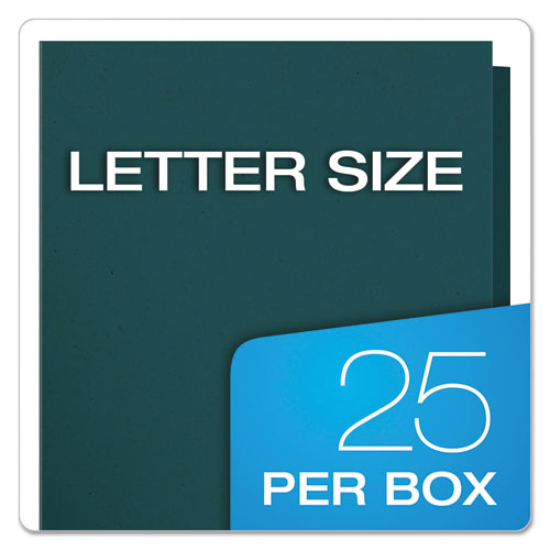 Image of Oxford Earthwise By Oxford 100% Recycled Paper Twin-Pocket Portfolio, 100-Sheet Capacity, 11 X 8.5, Blue, 25/box