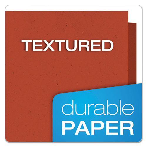 Image of Oxford Earthwise By Oxford 100% Recycled Paper Twin-Pocket Portfolio, 100-Sheet Capacity, 11 X 8.5, Red, 25/box