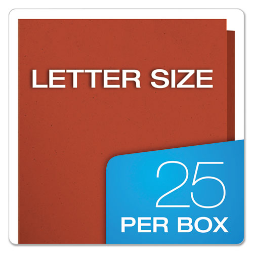 Image of Oxford Earthwise By Oxford 100% Recycled Paper Twin-Pocket Portfolio, 100-Sheet Capacity, 11 X 8.5, Red, 25/box