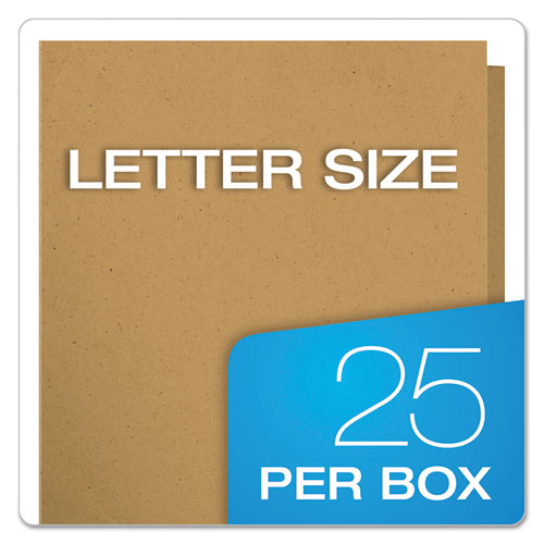Image of Oxford Earthwise By Oxford 100% Recycled Paper Twin-Pocket Portfolio, 100-Sheet Capacity, 11 X 8.5, Natural, 25/box