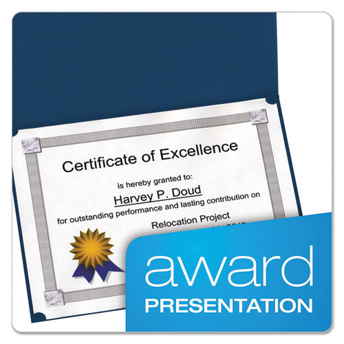 Image of Oxford Certificate Holder, 11.25 x 8.75, Dark Blue, 5/Pack