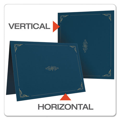 Image of Oxford Certificate Holder, 11.25 x 8.75, Dark Blue, 5/Pack