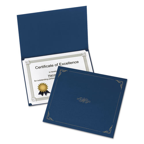 Image of Oxford Certificate Holder, 11.25 x 8.75, Dark Blue, 5/Pack