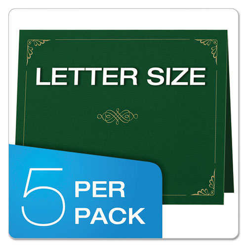 Image of Oxford Certificate Holder, 11.25 x 8.75, Green, 5/Pack