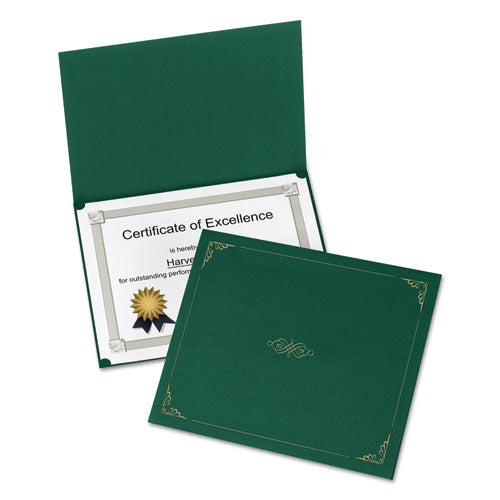 Image of Oxford Certificate Holder, 11.25 x 8.75, Green, 5/Pack