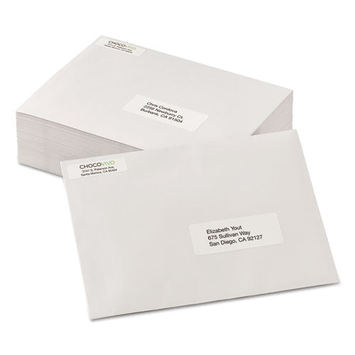 Image of Avery® White Address Labels W/ Sure Feed Technology For Laser Printers, Laser Printers, 0.5 X 1.75, White, 80/sheet, 250 Sheets/box
