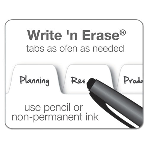 Image of Cardinal® Write 'n Erase Tabloid Index Dividers, 8-Tab, 11 X 17, White, 1 Set