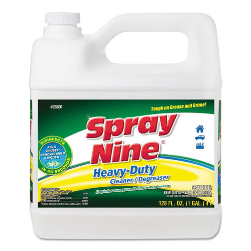 Image of Spray Nine® Heavy Duty Cleaner/degreaser/disinfectant, Citrus Scent, 1 Gal Bottle, 4/carton
