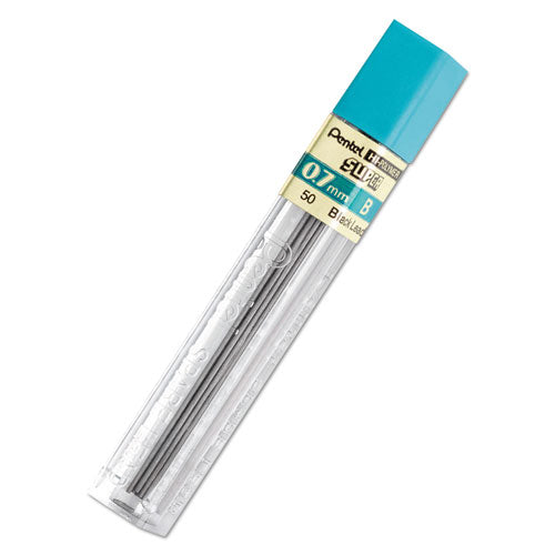 Image of Pentel® Super Hi-Polymer Lead Refills, 0.7 Mm, B, Black, 12/tube