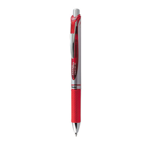 Image of Pentel® Energel Rtx Gel Pen, Retractable, Medium 0.7 Mm, Red Ink, Red/gray Barrel