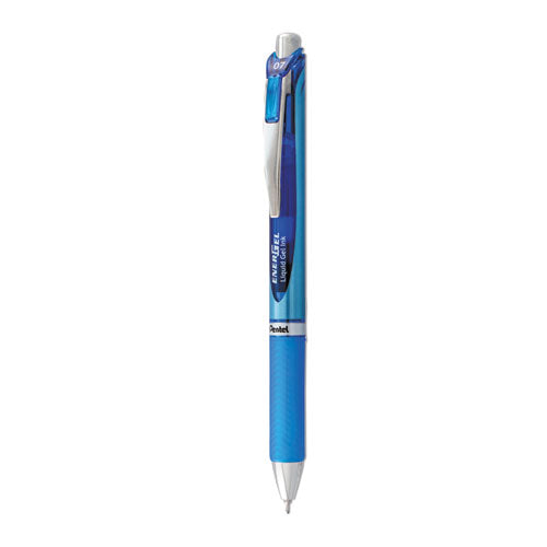 Image of Pentel® EnerGel RTX Gel Pen, Retractable, Medium 0.7 mm, Blue Ink, Blue/Light Blue Barrel