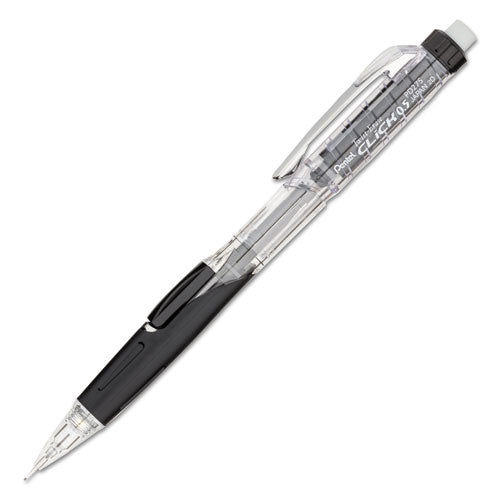 Image of Pentel® Twist-Erase CLICK Mechanical Pencil, 0.5 mm, HB (#2), Black Lead, Black Barrel