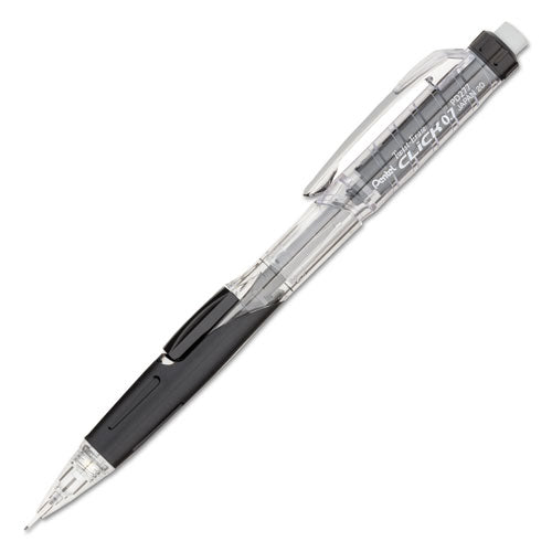 Image of Pentel® Twist-Erase CLICK Mechanical Pencil, 0.7 mm, HB (#2), Black Lead, Black Barrel