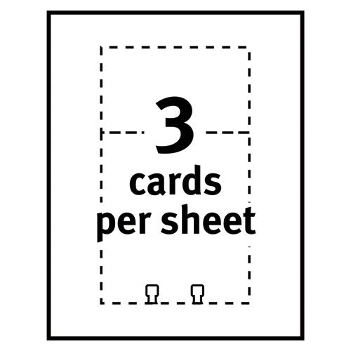 Image of Avery® Large Rotary Cards, Laser/inkjet, 3 X 5, White, 3 Cards/sheet, 150 Cards/box