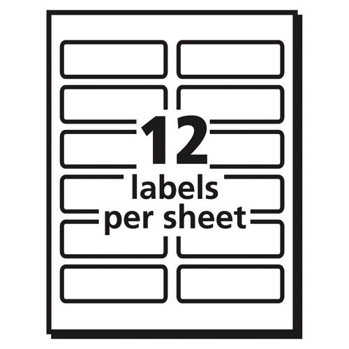 Image of Avery® Vibrant Laser Color-Print Labels w/ Sure Feed, 1.25 x 3.75, White, 300/Pack