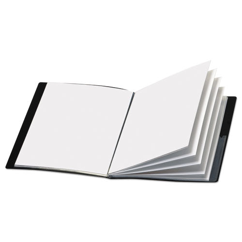 Image of Cardinal® ShowFile Display Book with Custom Cover Pocket, 12 Letter-Size Sleeves, Black