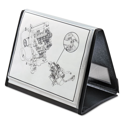 Image of Cardinal® Showfile Horizontal Display Easel, 20 Letter-Size Sleeves, Black