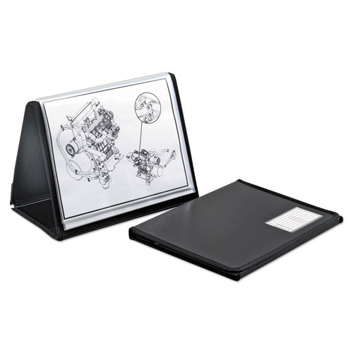 Image of Cardinal® Showfile Horizontal Display Easel, 20 Letter-Size Sleeves, Black