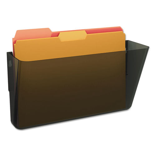 Image of deflecto® DocuPocket Stackable Wall Pocket, Letter Size, 13" x 4", Smoke
