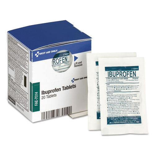 Image of First Aid Only Over the Counter Pain Relief Medication for First Aid Cabinet, 20 Count