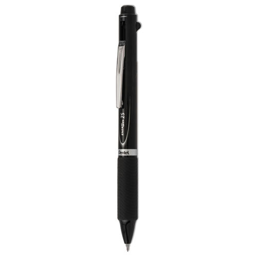 Image of Pentel® Energel 2s Multi-Color Gel Pen/pencil, Retractable, Medium 0.5 Mm, Black/red Ink, Black Barrel