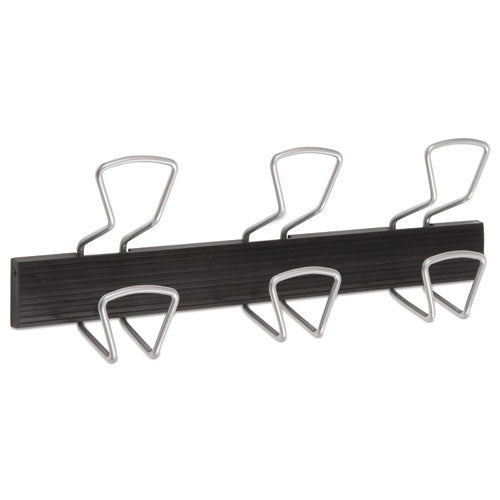 Image of Alba Wall-Mount Coat Hooks, 18.11 x 2.95 x 6.45, Metal, Silver, 22 lb Capacity