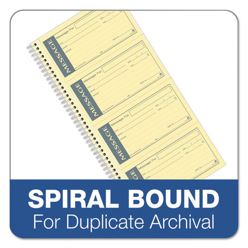 Image of Adams® Write 'n Stick Phone Message Book, Two-Part Carbonless, 4.75 x 2.75, 4 Forms/Sheet, 200 Forms Total