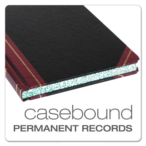Image of Boorum & Pease® Extra-Durable Bound Book, Single-Page 5-Column Accounting, Black/maroon/gold Cover, 10.13 X 7.78 Sheets, 150 Sheets/book