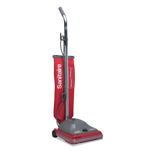 Image of Sanitaire® Tradition Upright Vacuum Sc688a, 12" Cleaning Path, Gray/red