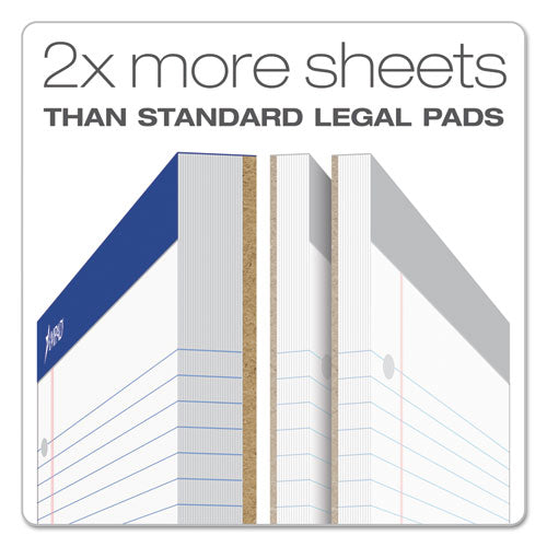 Image of Ampad® Double Sheet Pads, Wide/legal Rule, 100 White 8.5 X 11.75 Sheets