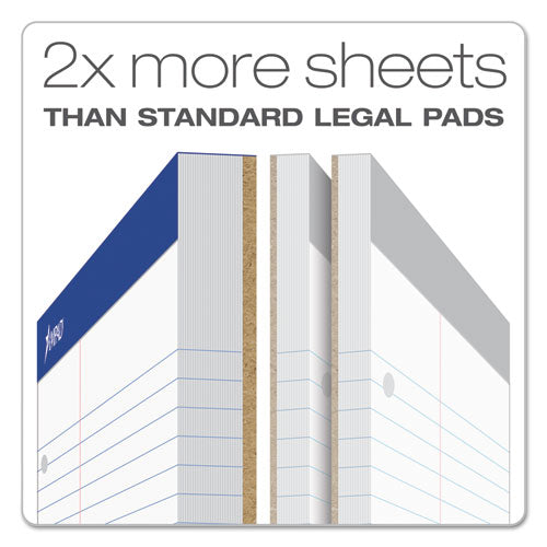 Image of Ampad® Double Sheet Pads, Pitman Rule Variation (offset Dividing Line - 3" Left), 100 White 8.5 X 11.75 Sheets