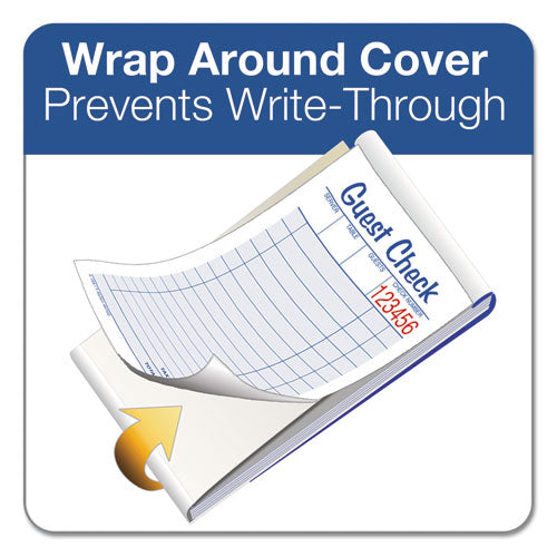 Image of Adams® Multi-Part Guest Check Pad, Two-Part Carbonless, 3.38 x 6.38, 50 Forms Total