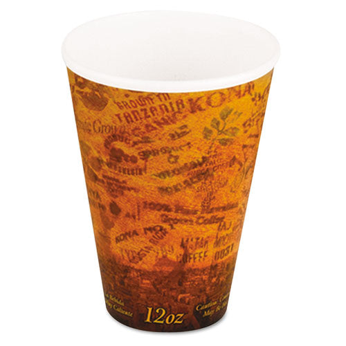 Image of Dart® Fusion Escape Foam Hot/cold Cups, 12 Oz, Brown/black, 1,000/carton