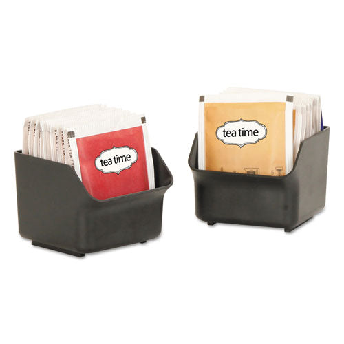 Image of Mind Reader Baggy Nine-Drawer Tea Bag and Accessory Holder, 10.24 x 4.33 x 13.11, Black