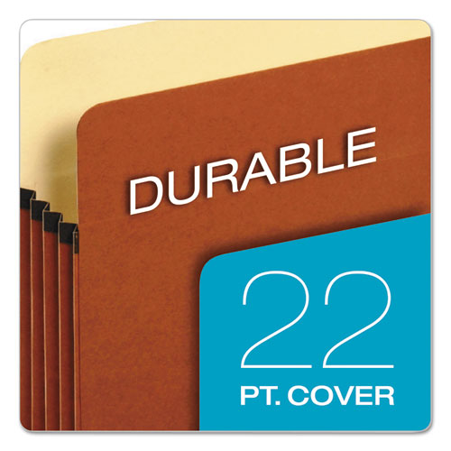 Image of Pendaflex® Standard Expanding File Pockets, 1.75" Expansion, Letter Size, Redrope, 25/Box